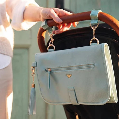 Vegan Leather Nappy Change Clutch Bag - Mint