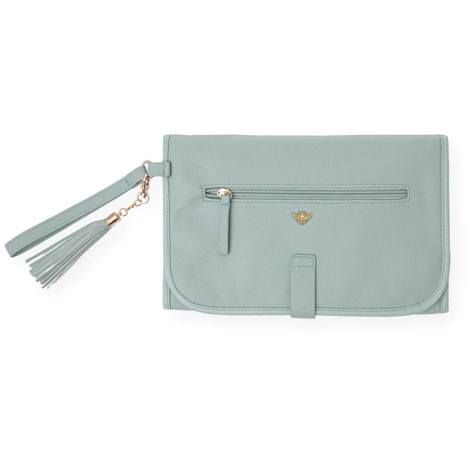 Vegan Leather Nappy Change Clutch Bag Mint