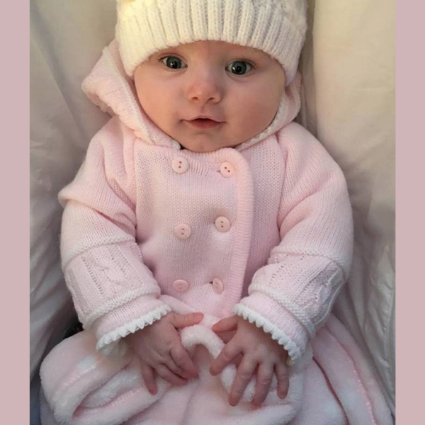 Pink Cable Knit Baby Cardigan Jacket