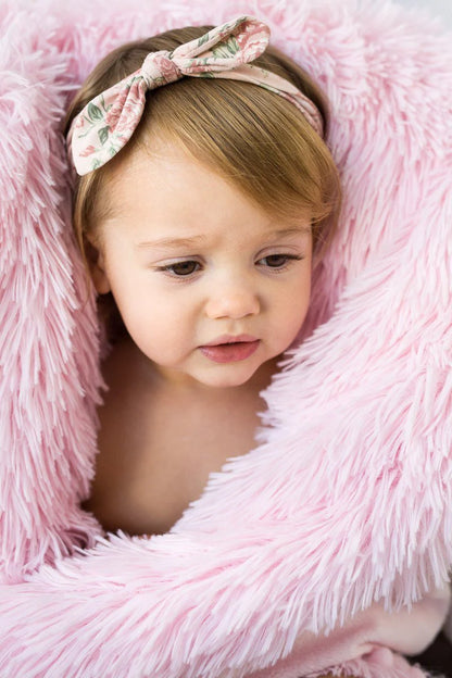 Koochicoo™ Fluffy Baby Blanket - Blush Pink