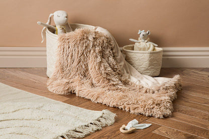 Koochicoo™ Fluffy Baby Blanket - Biscotti