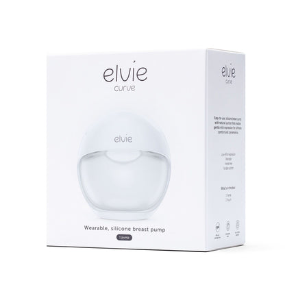 Elvie Curve Hands-free Breast Pump Natural Suction Silicone Worn in Bra - Lullaby Secret 