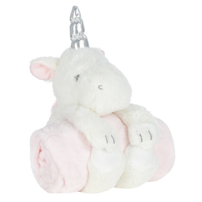 Baby Unicorn Toy & Embossed Blanket Gift Set