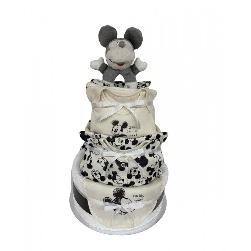 Three Tier Nappy Cake With Mickey Mouse