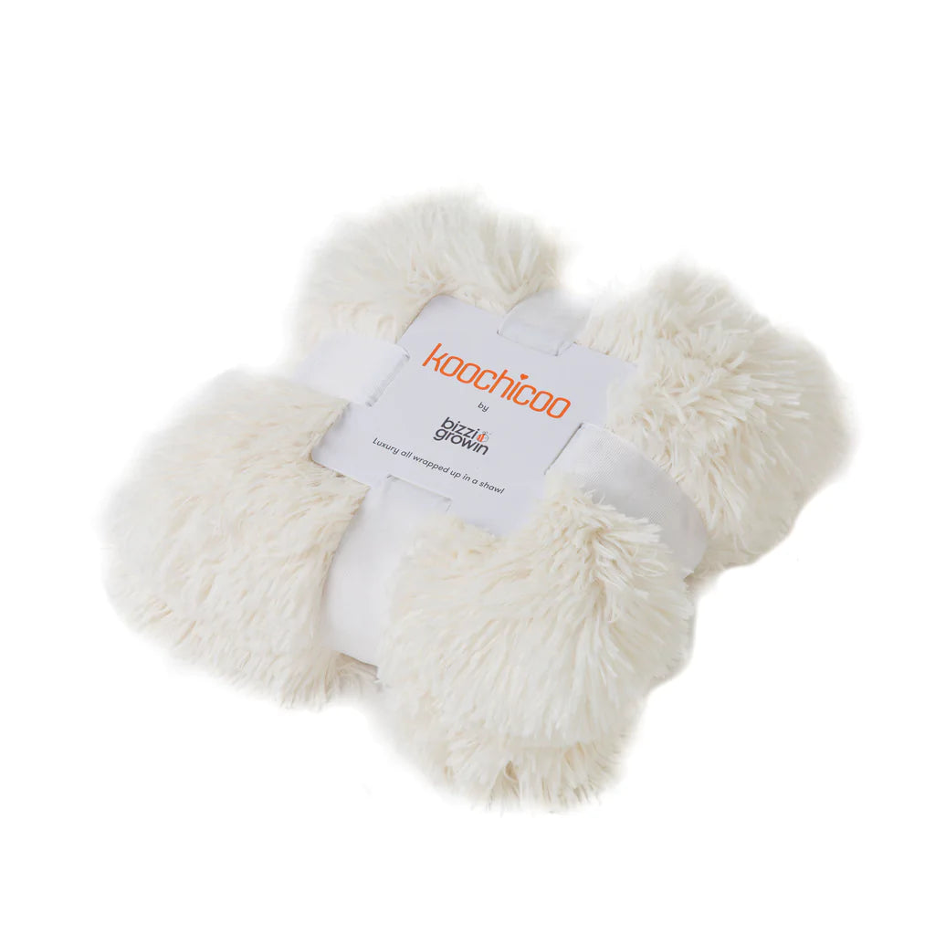 Koochicoo™ Fluffy Baby Blanket - Porcelain Cream