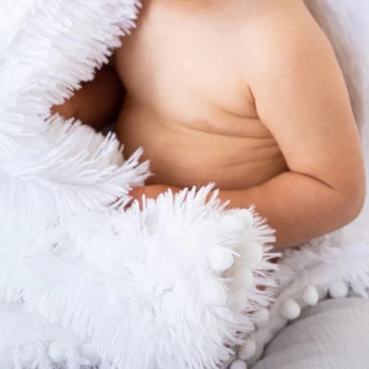 Koochicoo™ Fluffy Baby Blanket - White
