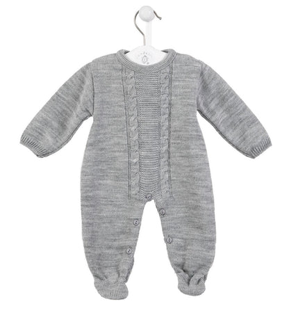 Dandelion Grey Knitted Babygrow