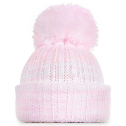 Pink Bobble Hat (0-2 Years)
