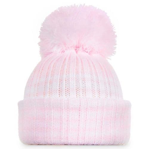 Pink Bobble Hat (0-2 Years)
