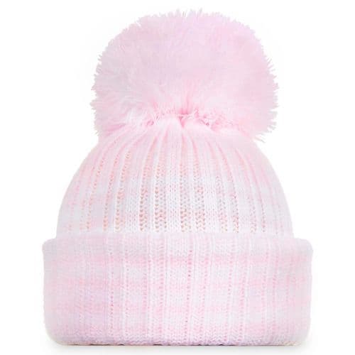 Pink Bobble Hat (0-6 Months)