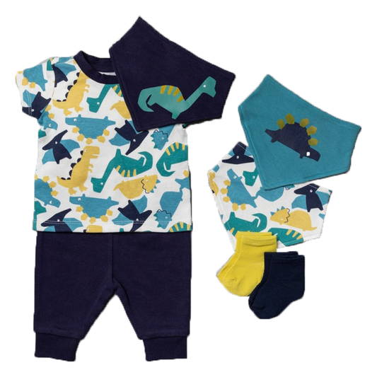 Baby Boys Dinosaur 7 Piece Outfit Set