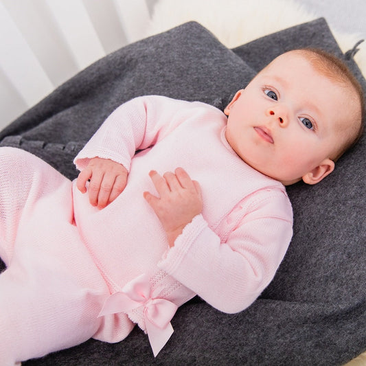 Pink Satin Bow Top and Leggings Set