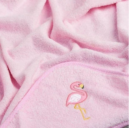 Flamingo Hooded Baby Towel
