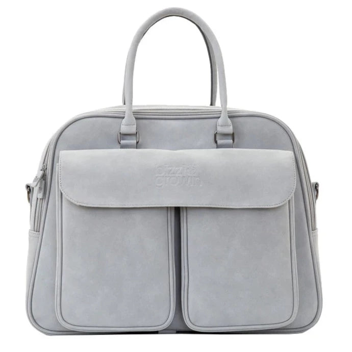 Baby Travel Crib Changing Bag - Vegan Leather Whisper Grey - Pod®