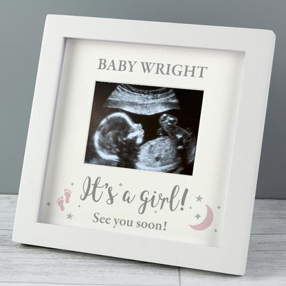 'It's A Girl' Personalised Baby Scan Frame