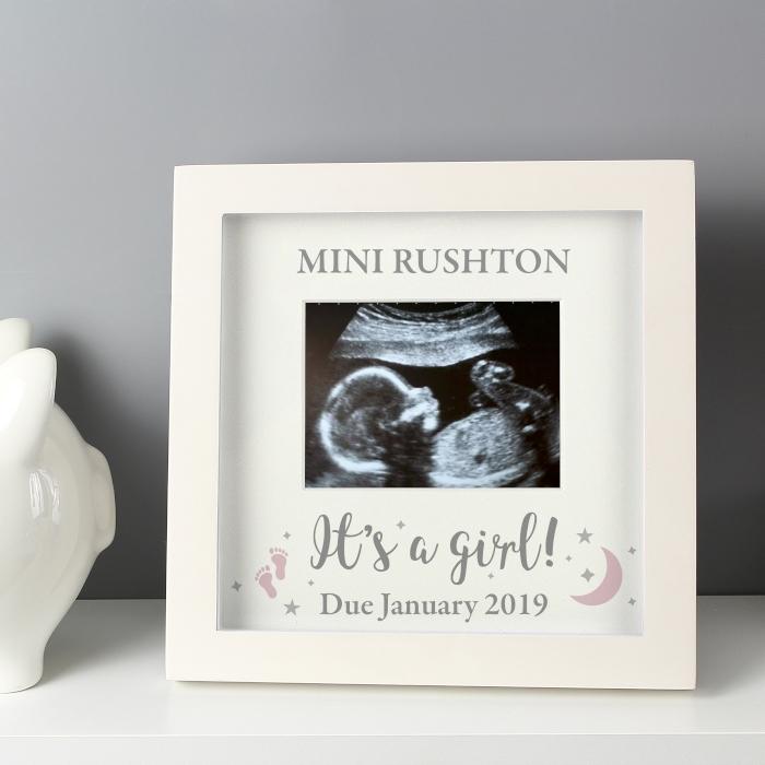 'It's A Girl' Personalised Baby Scan Frame