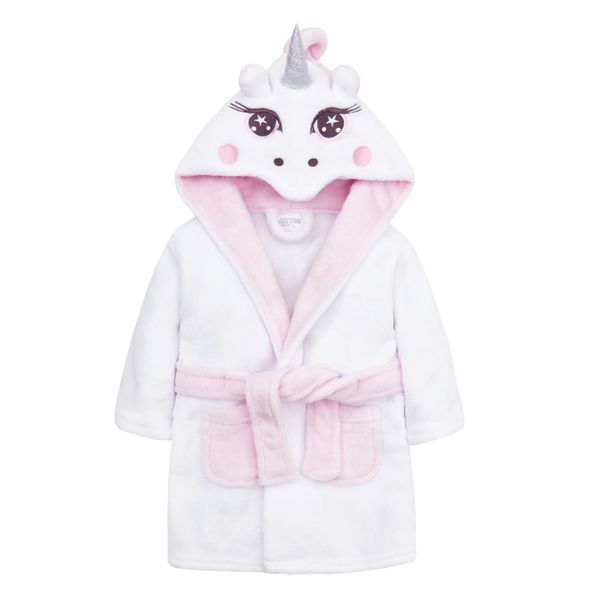 Baby Girls Soft Unicorn Dressing Gown