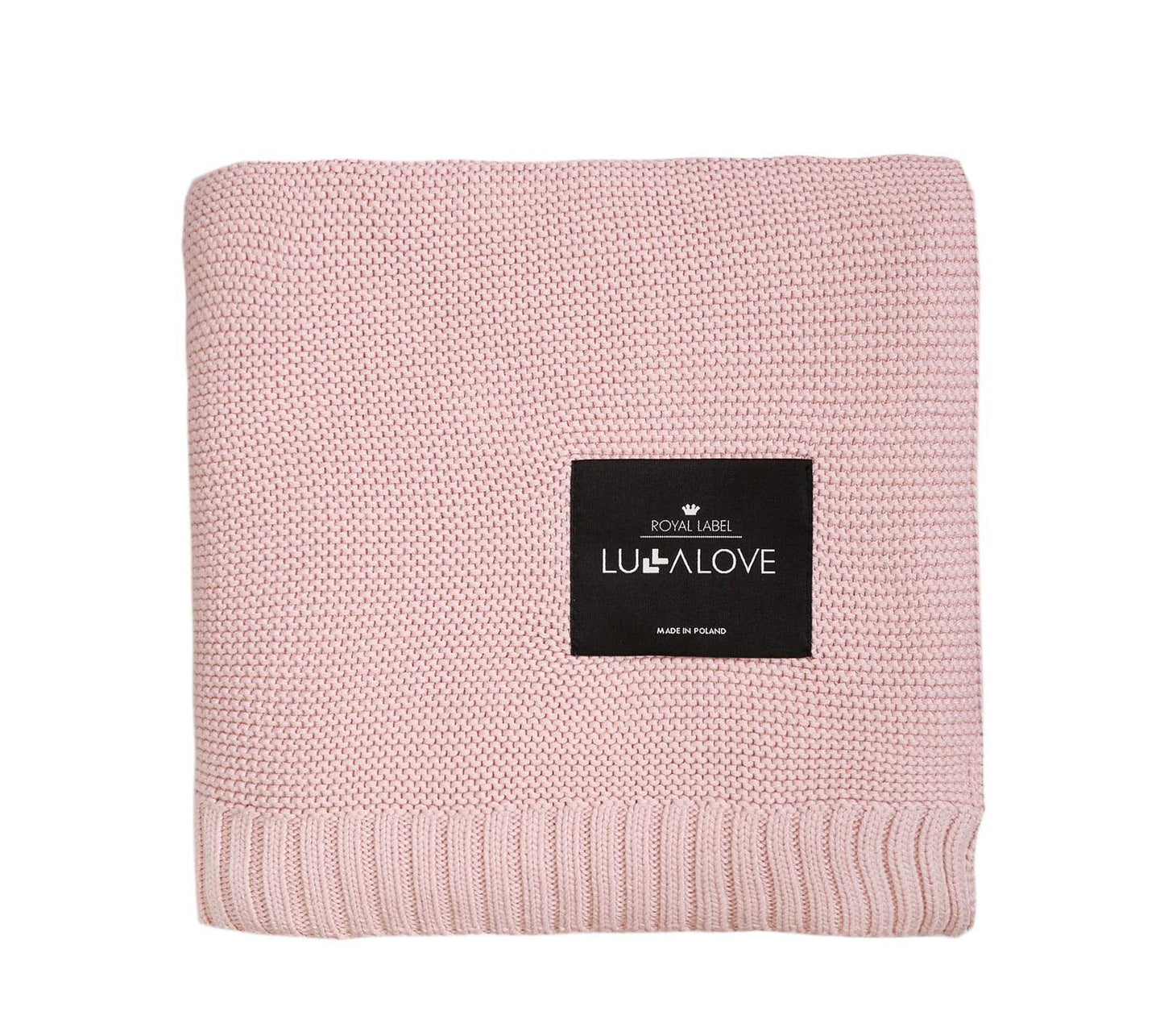 Bamboo baby blanket - Powder pink - Classic knit