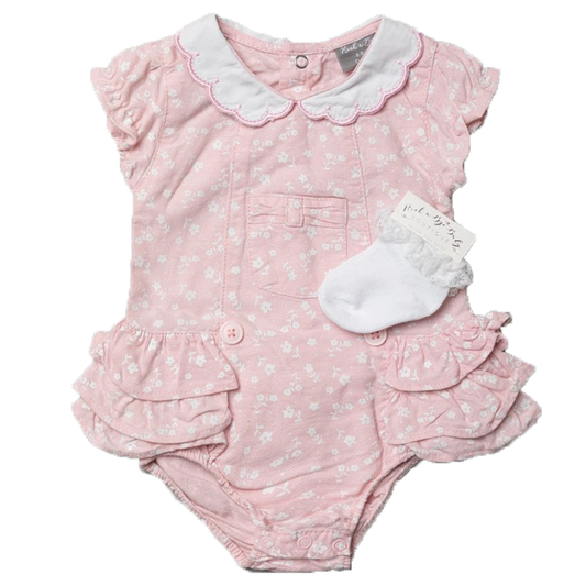 Baby Girls Floral Romper & Socks