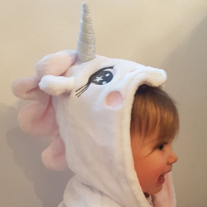 Baby Girls Soft Unicorn Dressing Gown